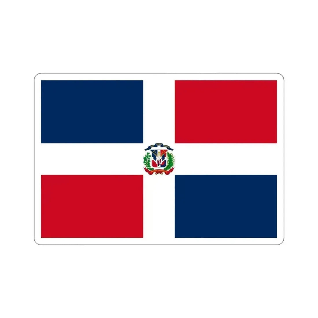Flag of the Dominican Republic STICKER Vinyl Die-Cut Decal 6 Inch - The Sticker Space