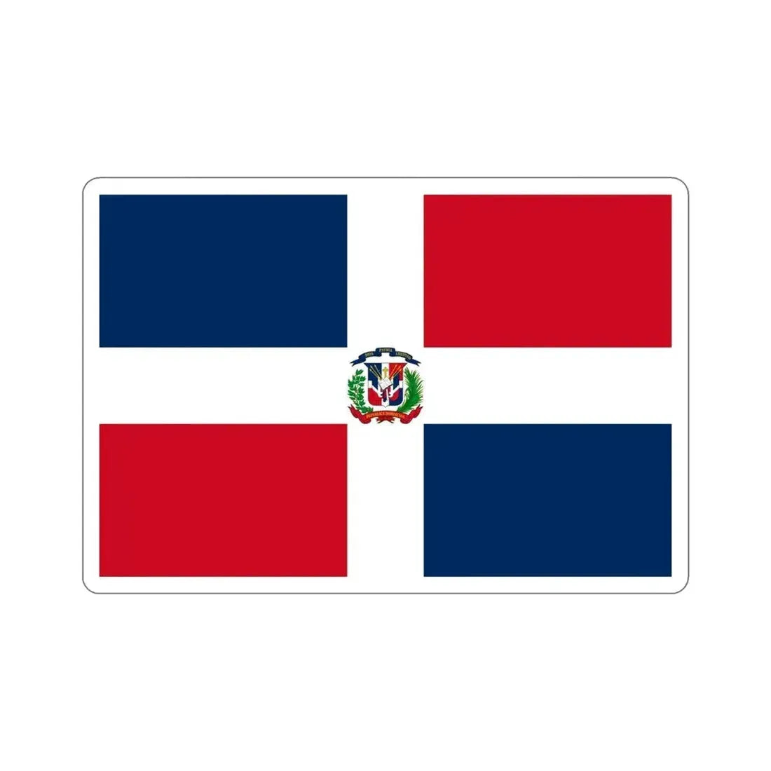 Flag of the Dominican Republic STICKER Vinyl Die-Cut Decal - The Sticker Space