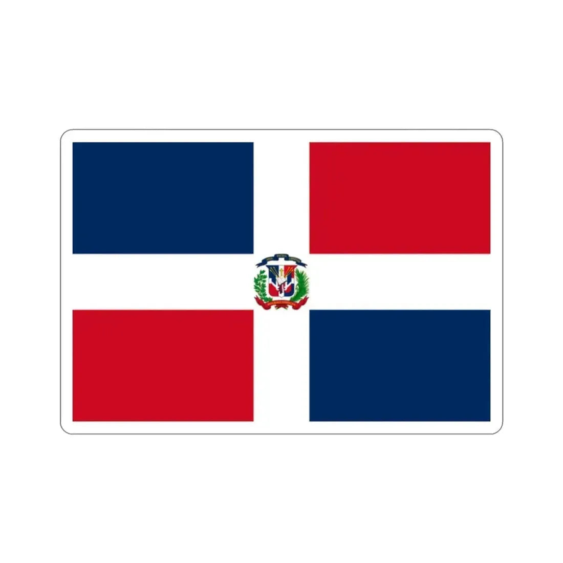 Flag of the Dominican Republic STICKER Vinyl Die-Cut Decal - The Sticker Space