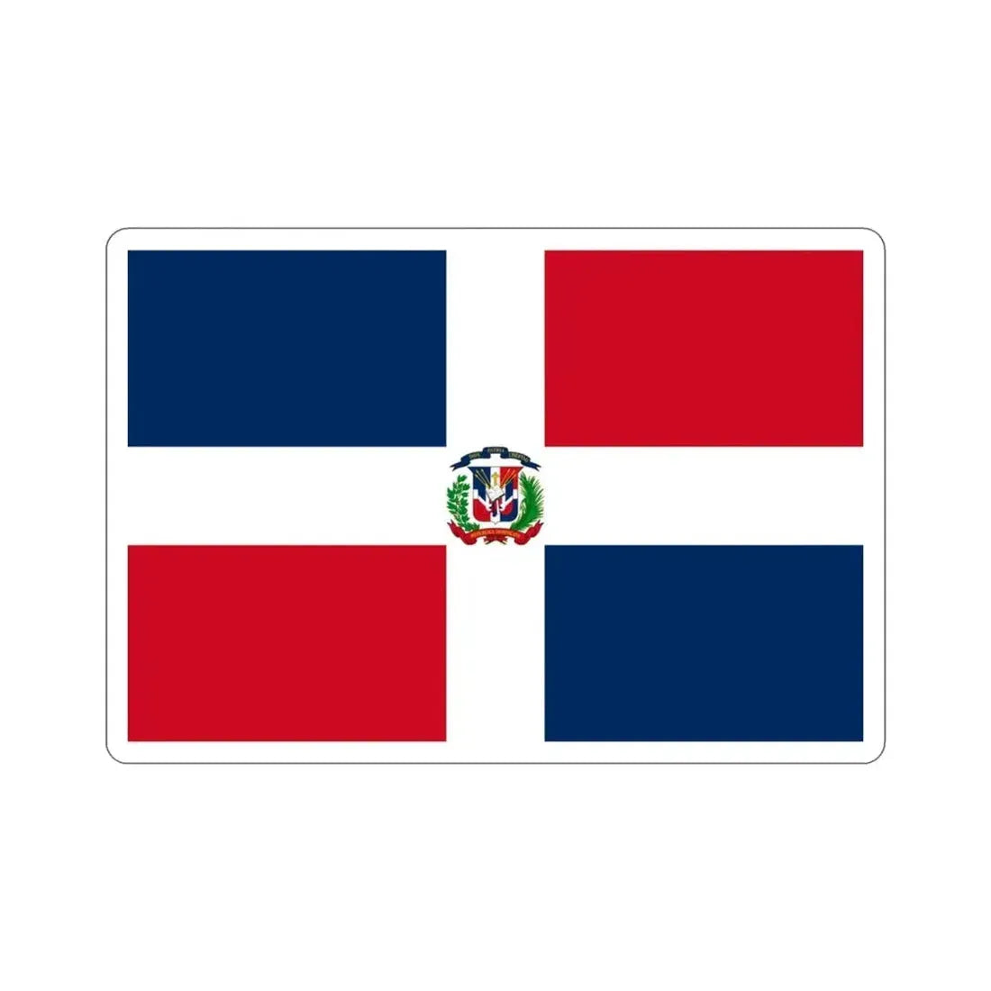 Flag of the Dominican Republic STICKER Vinyl Die-Cut Decal - The Sticker Space