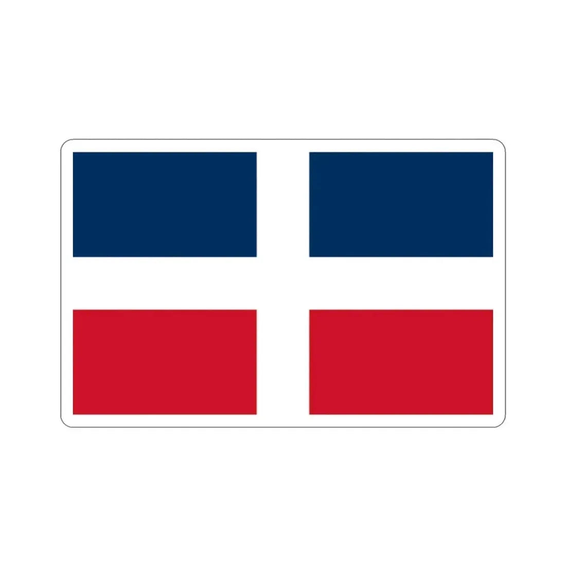 Flag of the Dominican Republic (up to 1844) STICKER Vinyl Die-Cut Decal 2 Inch - The Sticker Space