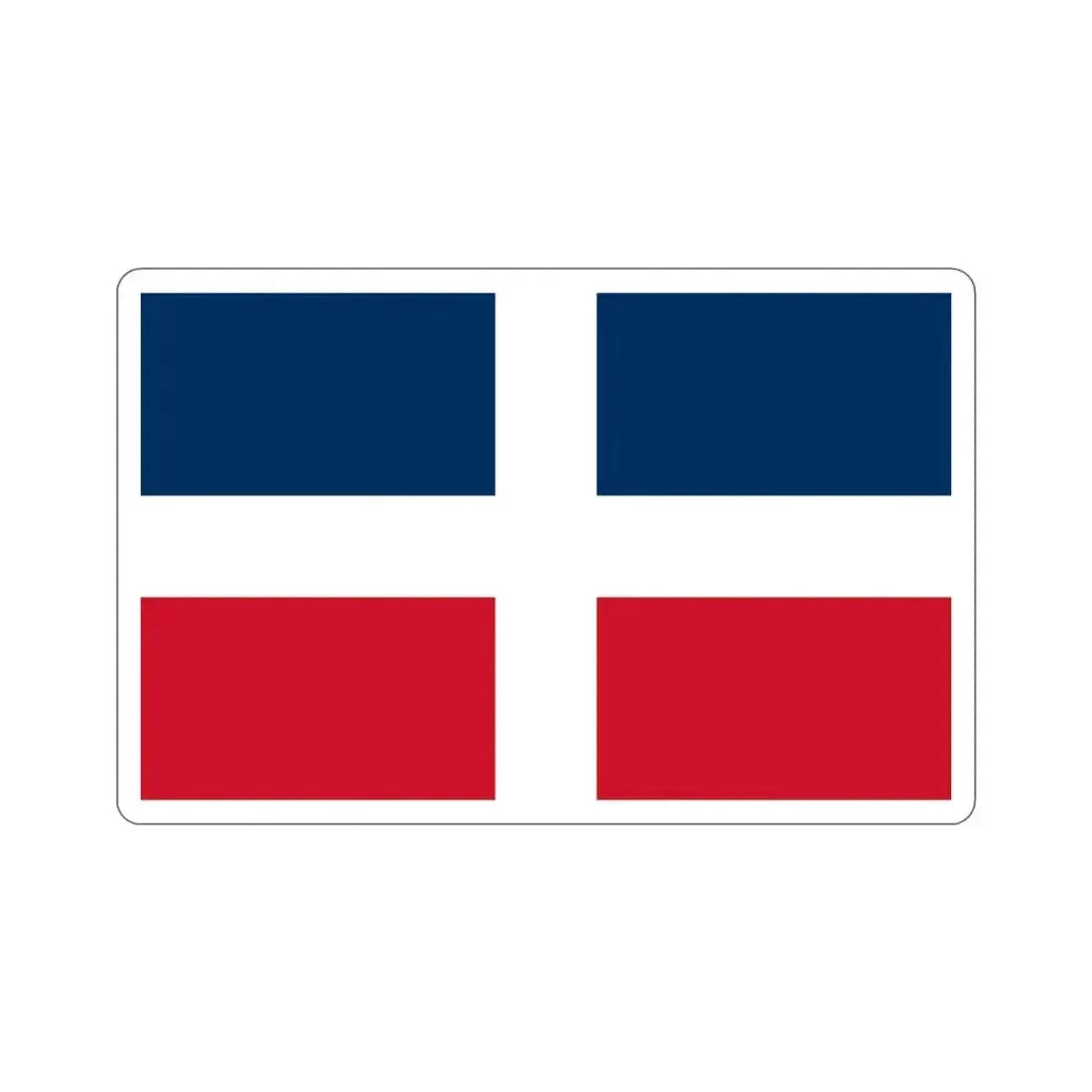 Flag of the Dominican Republic (up to 1844) STICKER Vinyl Die-Cut Decal 3 Inch - The Sticker Space