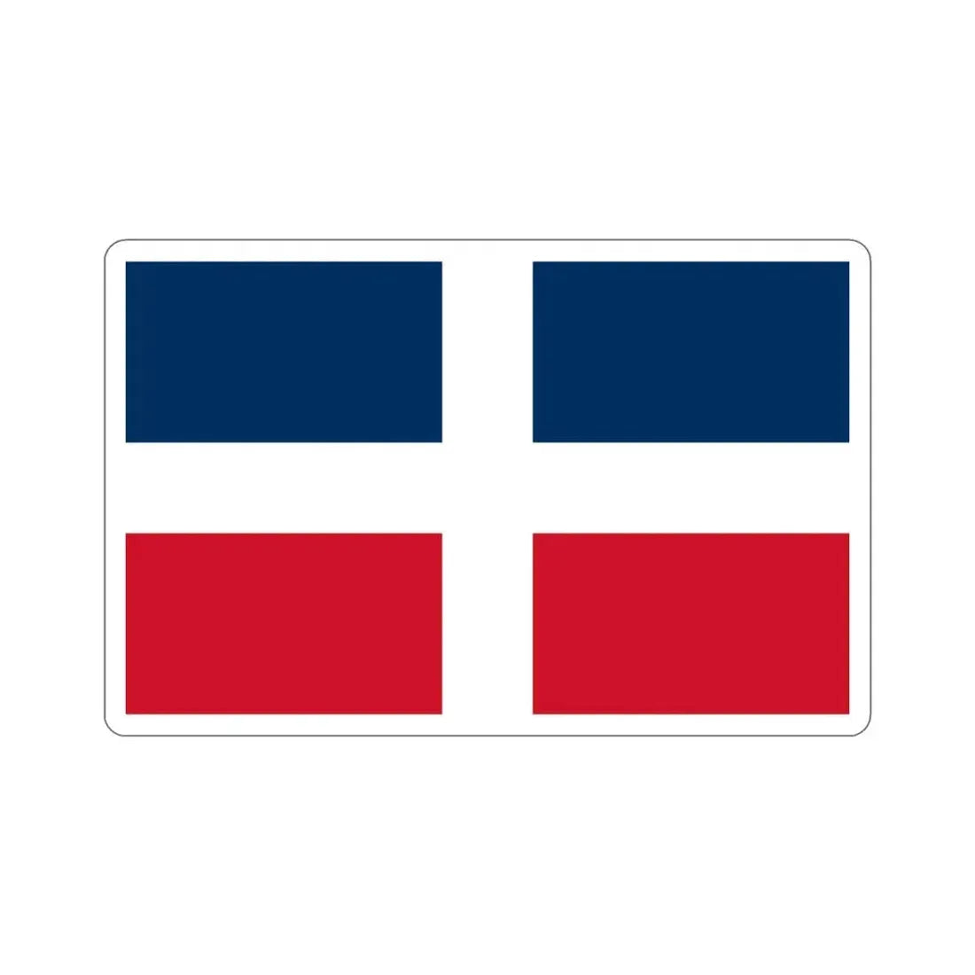 Flag of the Dominican Republic (up to 1844) STICKER Vinyl Die-Cut Decal 3 Inch - The Sticker Space