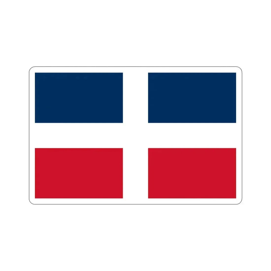 Flag of the Dominican Republic (up to 1844) STICKER Vinyl Die-Cut Decal 4 Inch - The Sticker Space