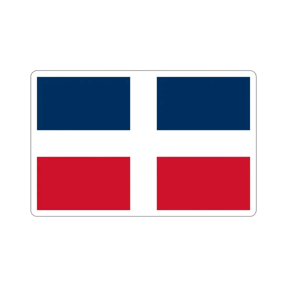 Flag of the Dominican Republic (up to 1844) STICKER Vinyl Die-Cut Decal 4 Inch - The Sticker Space