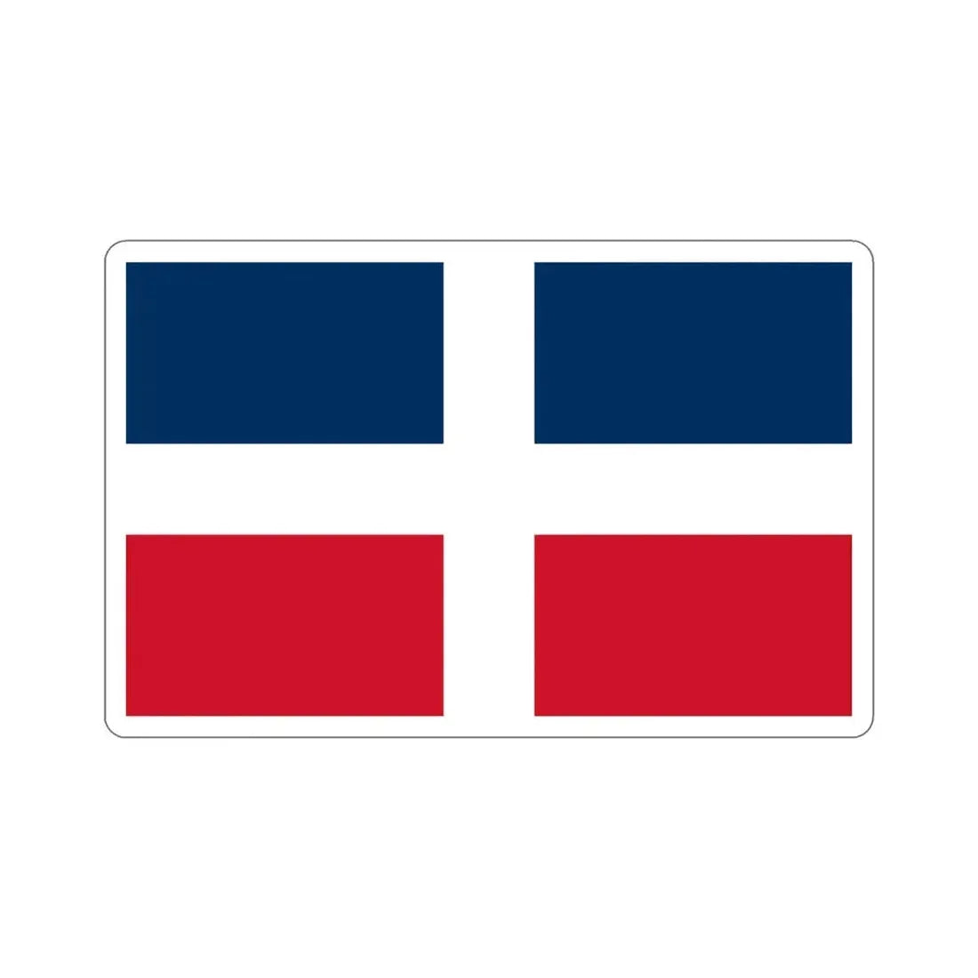 Flag of the Dominican Republic (up to 1844) STICKER Vinyl Die-Cut Decal 6 Inch - The Sticker Space