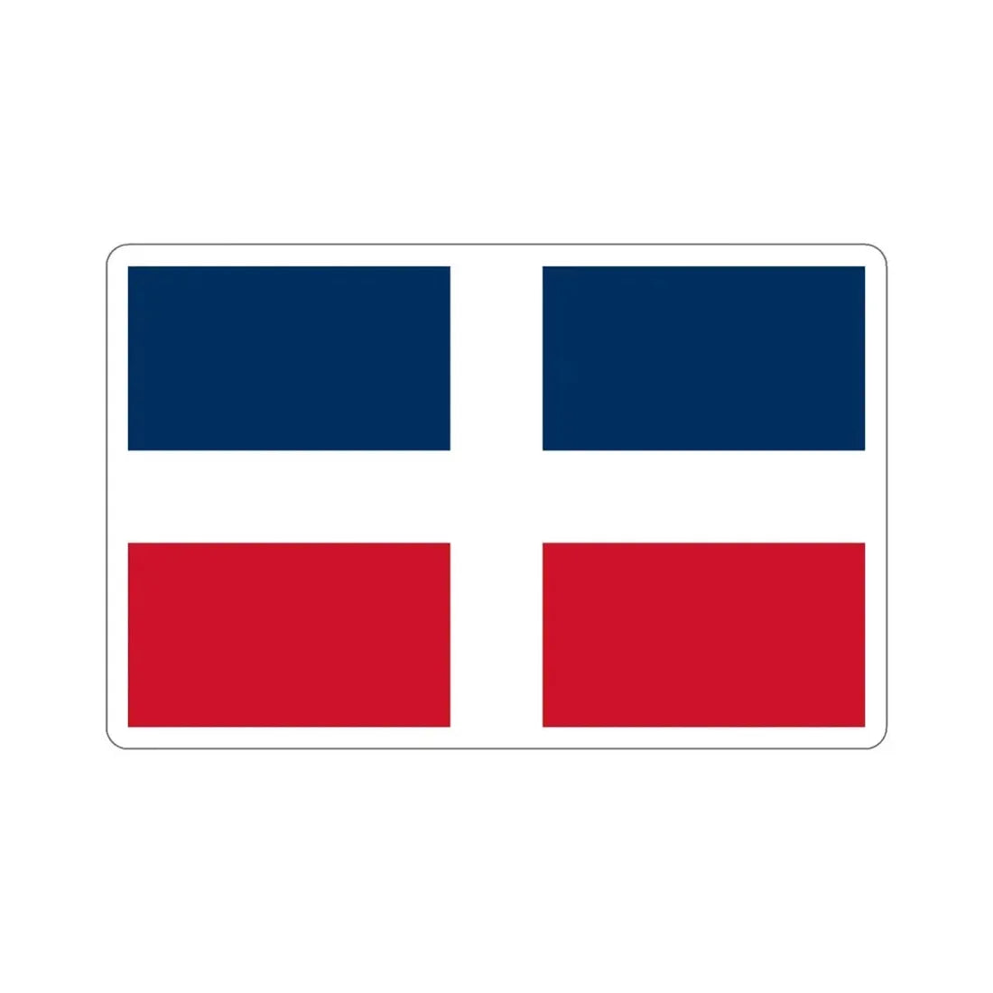 Flag of the Dominican Republic (up to 1844) STICKER Vinyl Die-Cut Decal - The Sticker Space
