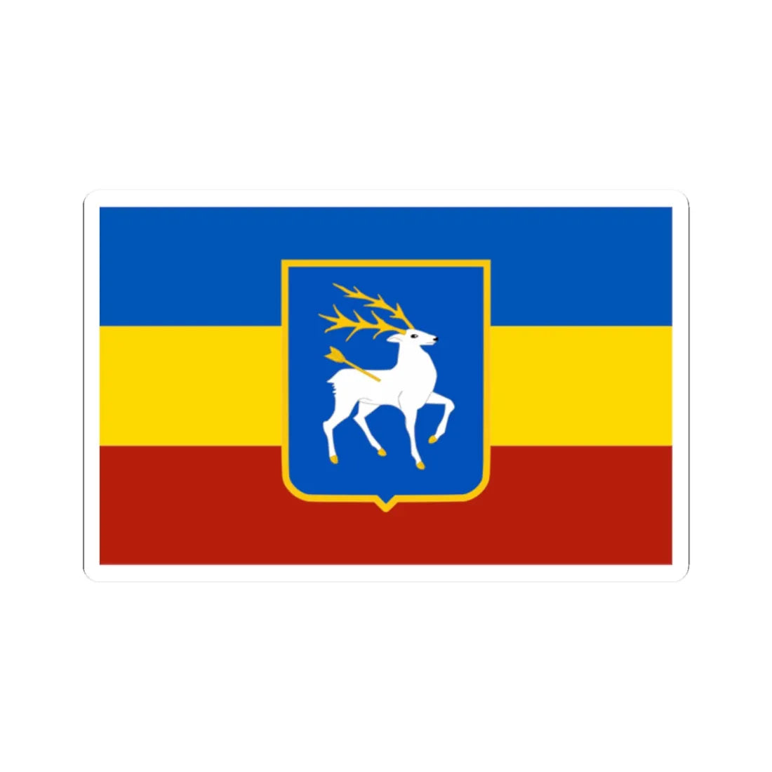 Flag of the Don Republic with coat of arms (Russia) STICKER Vinyl Kiss-Cut Decal - The Sticker Space