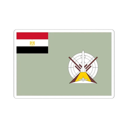 Flag of the Egyptian Air Defense Forces Coat of arms variant (Egypt) STICKER Vinyl Kiss-Cut Decal 6 Inch White - The Sticker Space
