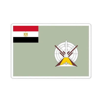 Flag of the Egyptian Air Defense Forces (Egypt) STICKER Vinyl Kiss-Cut Decal 3 Inch White - The Sticker Space