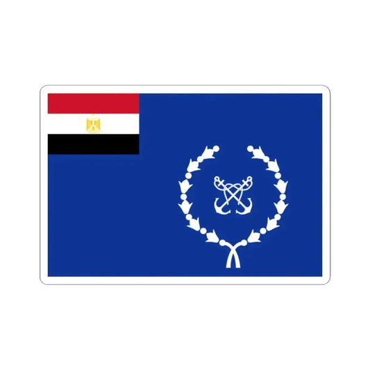 Flag of the Egyptian Navy Coat of arms variant (Egypt) STICKER Vinyl Kiss-Cut Decal 2 Inch White - The Sticker Space
