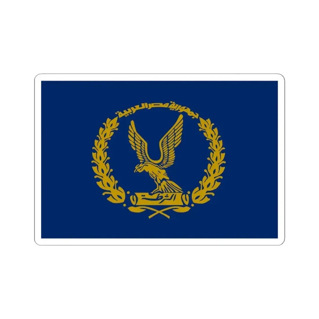 Flag of the Egyptian Police (Egypt) STICKER Vinyl Kiss-Cut Decal 6 Inch White - The Sticker Space