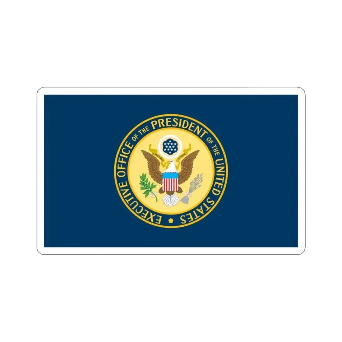 Flag of the Executive Office of the President of the United States (United States) STICKER Vinyl Kiss-Cut Decal 4 Inch White - The Sticker Space