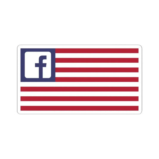 Flag of the Facebook United States (United States) STICKER Vinyl Kiss-Cut Decal 2 Inch White - The Sticker Space