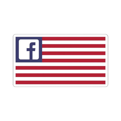 Flag of the Facebook United States (United States) STICKER Vinyl Kiss-Cut Decal 3 Inch White - The Sticker Space
