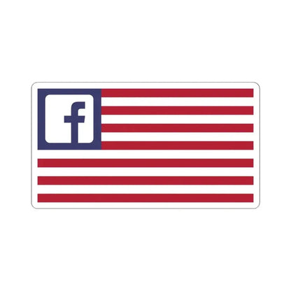 Flag of the Facebook United States (United States) STICKER Vinyl Kiss-Cut Decal 6 Inch White - The Sticker Space