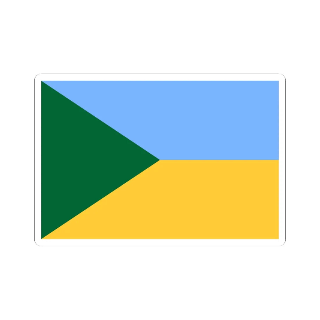 Flag of the Far Eastern Ukraine (Ukraine) STICKER Vinyl Kiss-Cut Decal 3 Inch White - The Sticker Space