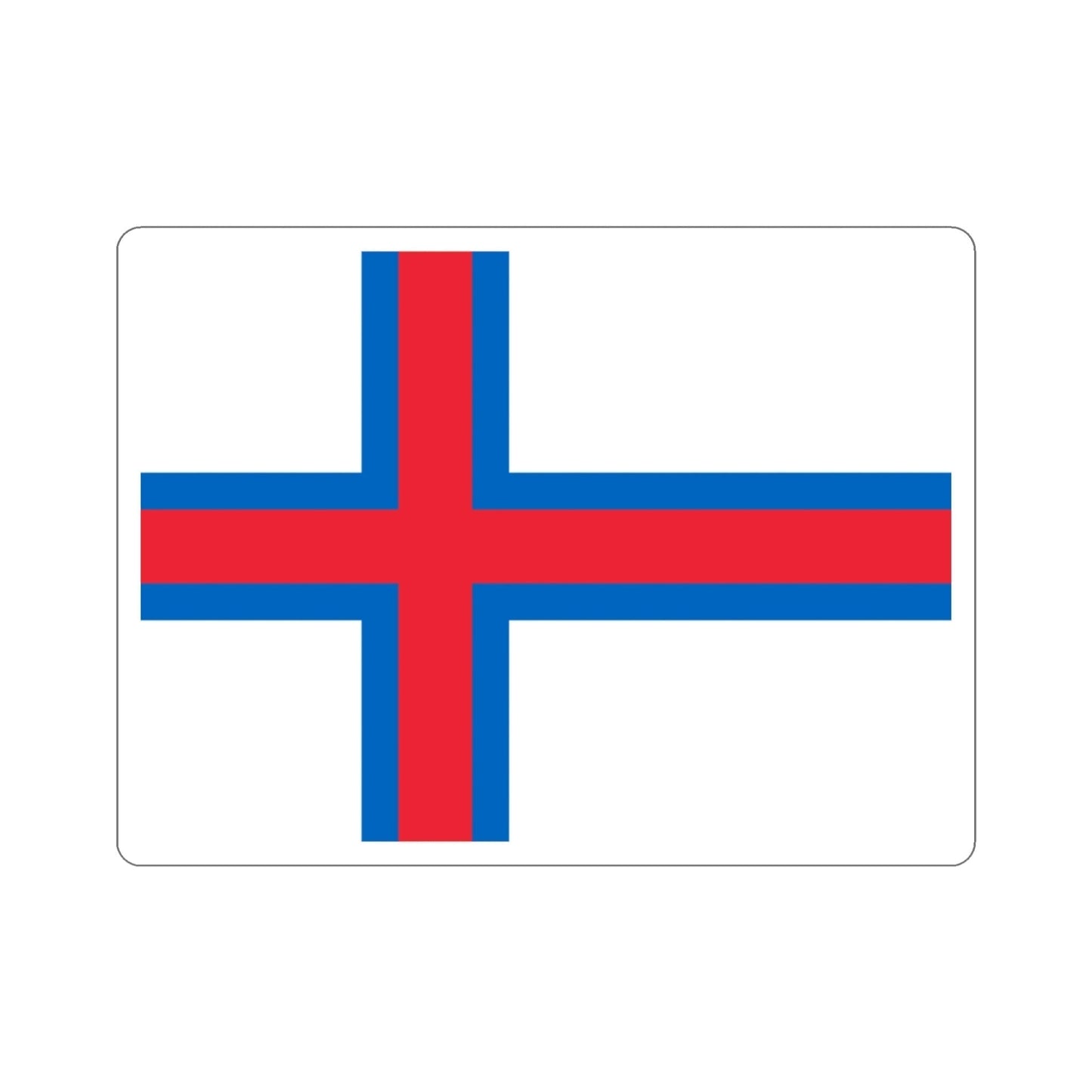 Flag of the Faroe Islands STICKER Vinyl Die-Cut Decal-3 Inch-The Sticker Space