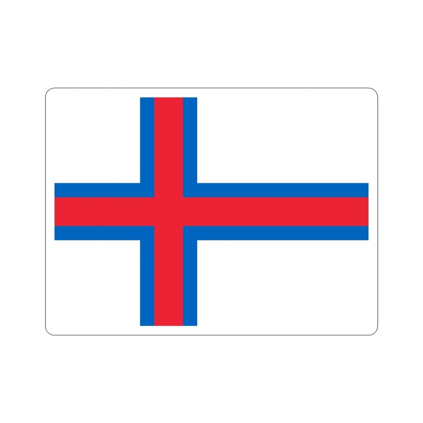 Flag of the Faroe Islands STICKER Vinyl Die-Cut Decal-4 Inch-The Sticker Space