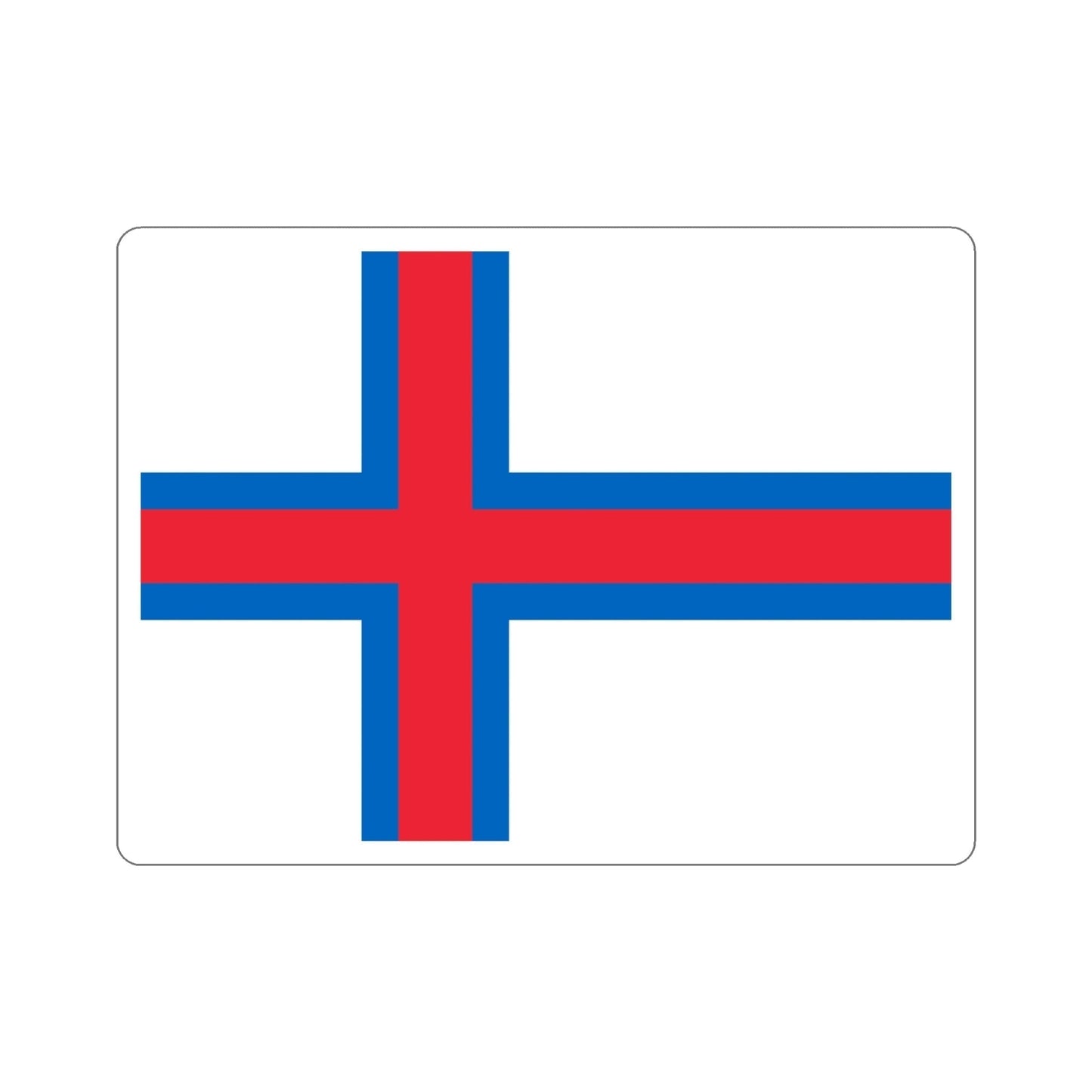 Flag of the Faroe Islands STICKER Vinyl Die-Cut Decal-6 Inch-The Sticker Space