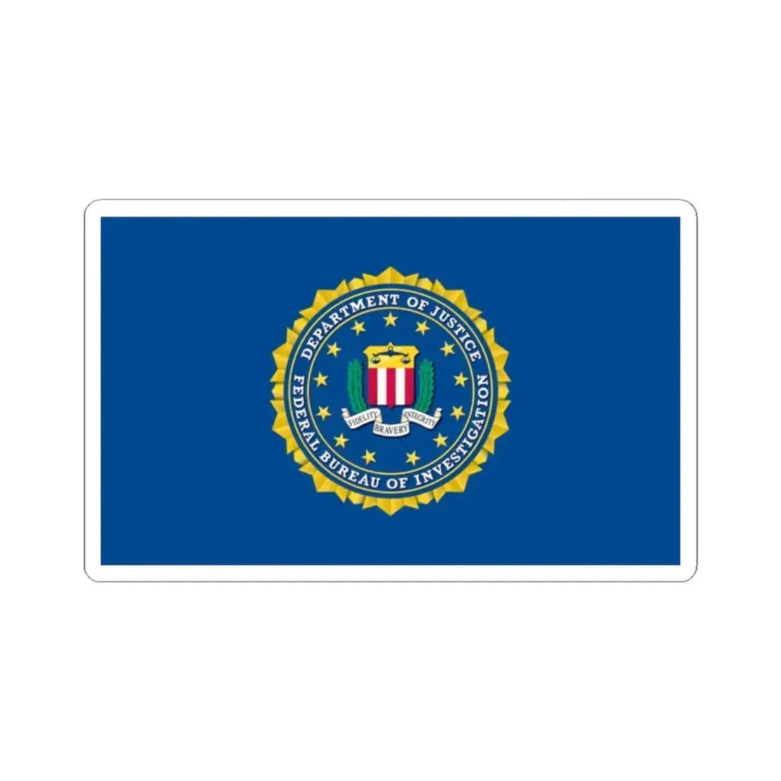Flag of the Federal Bureau of Investigation (United States) STICKER Vinyl Kiss-Cut Decal 2 Inch White - The Sticker Space