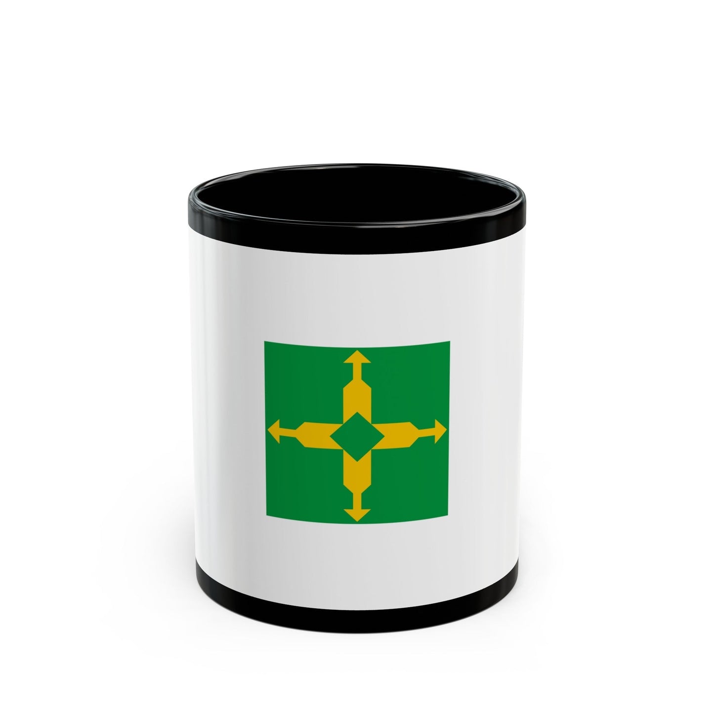 Flag of the Federal District Brazil - Black Coffee Mug-11oz-The Sticker Space