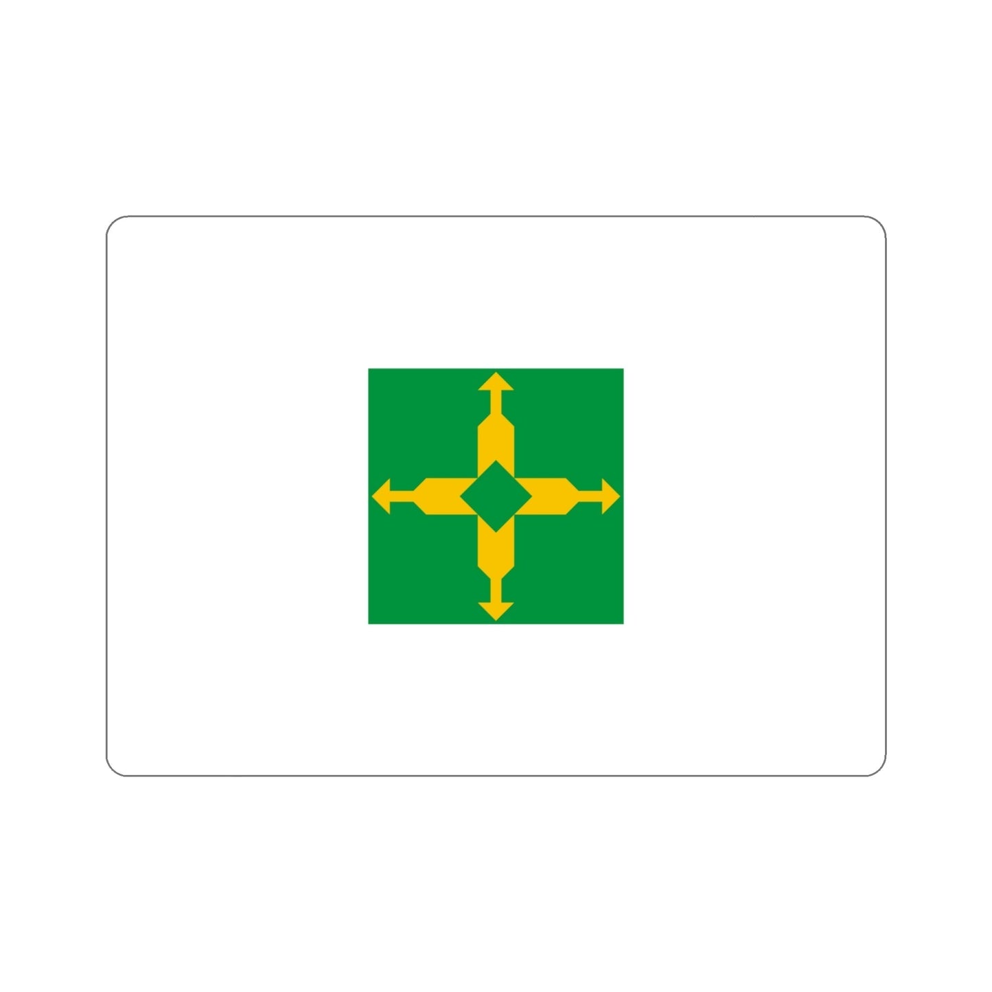 Flag of the Federal District Brazil STICKER Vinyl Die-Cut Decal-4 Inch-The Sticker Space