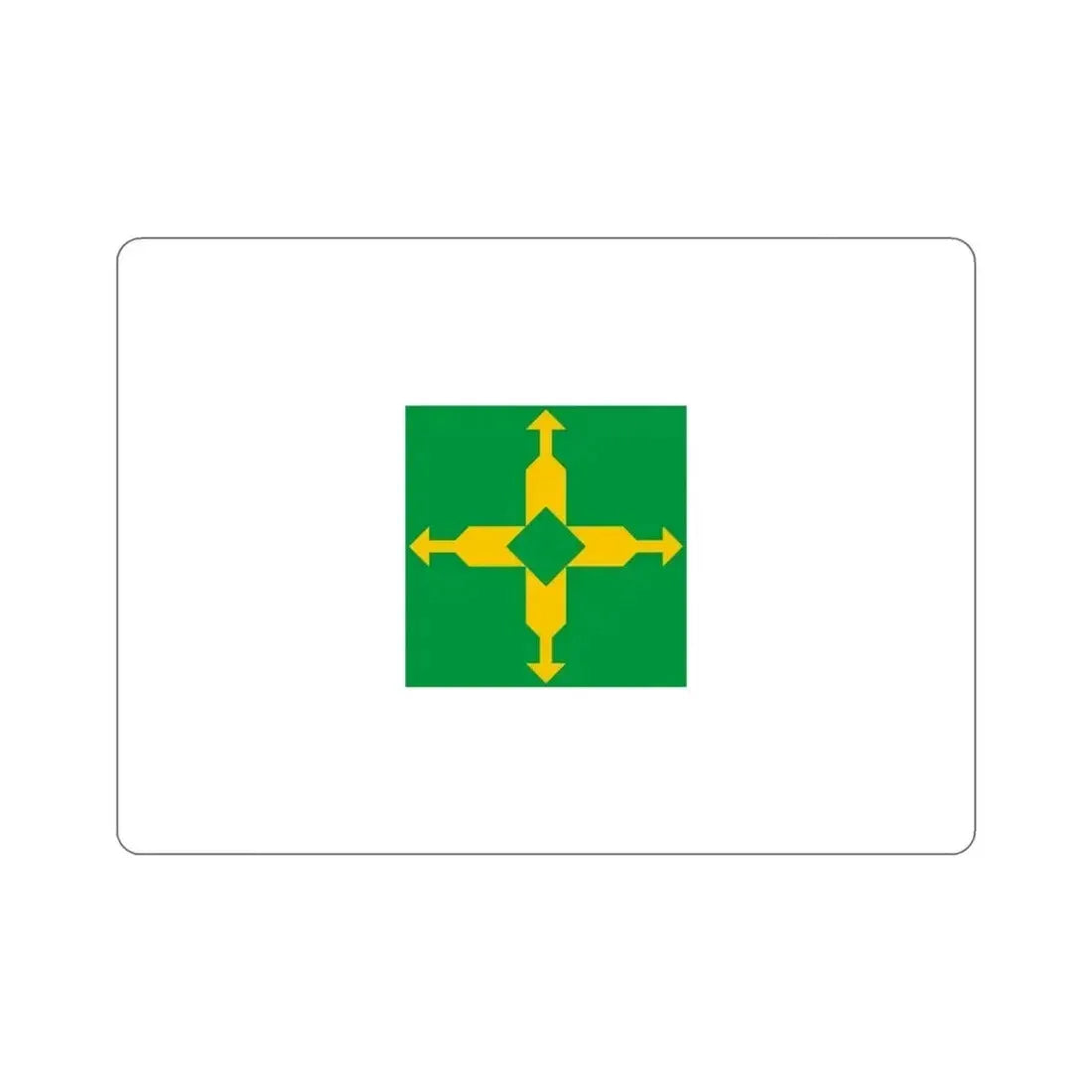 Flag of the Federal District Brazil STICKER Vinyl Die-Cut Decal 4 Inch - The Sticker Space