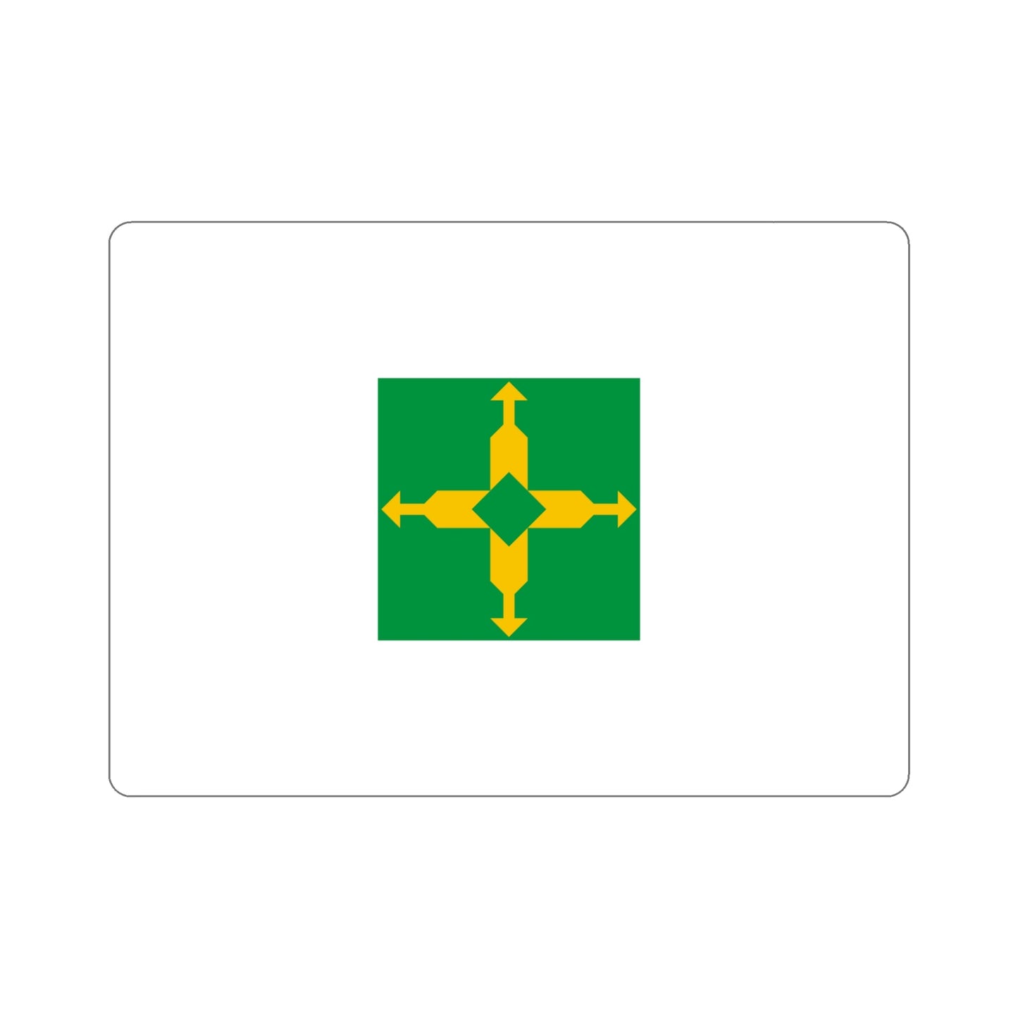 Flag of the Federal District Brazil STICKER Vinyl Die-Cut Decal-5 Inch-The Sticker Space