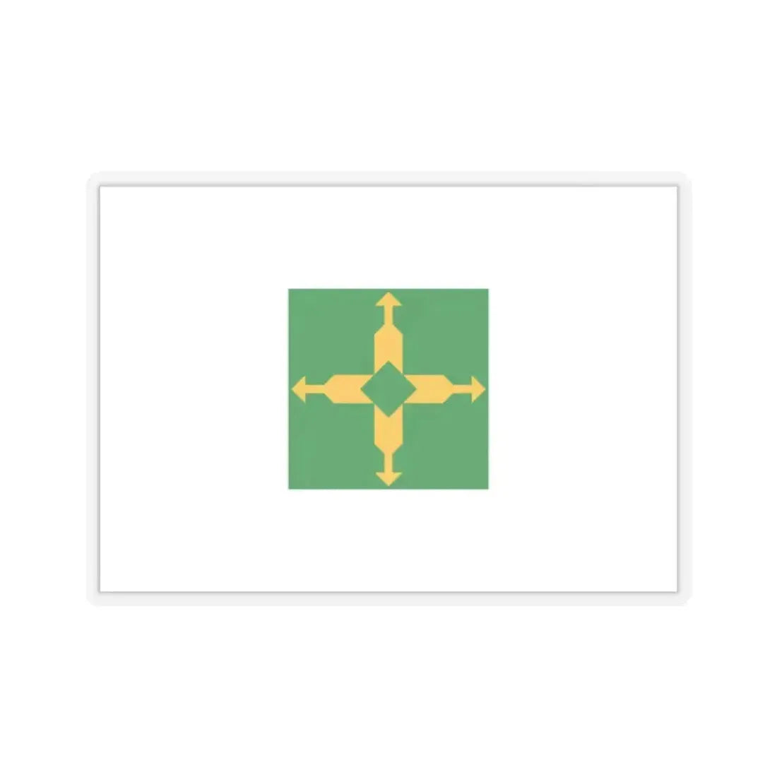 Flag of the Federal District Brazil - STICKER Vinyl Kiss-Cut Decal 2 Inch Transparent - The Sticker Space