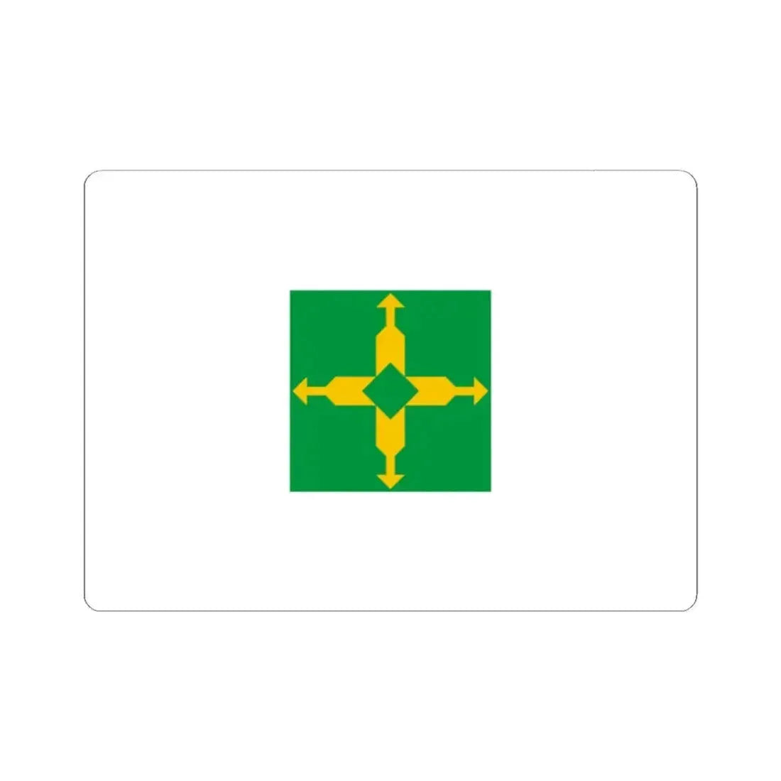 Flag of the Federal District Brazil - STICKER Vinyl Kiss-Cut Decal 2 Inch White - The Sticker Space