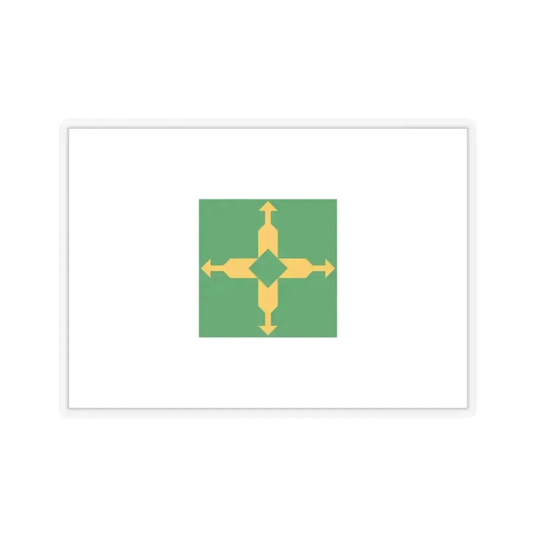 Flag of the Federal District Brazil - STICKER Vinyl Kiss-Cut Decal 3 Inch Transparent - The Sticker Space
