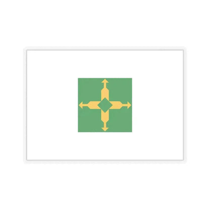 Flag of the Federal District Brazil - STICKER Vinyl Kiss-Cut Decal 3 Inch Transparent - The Sticker Space