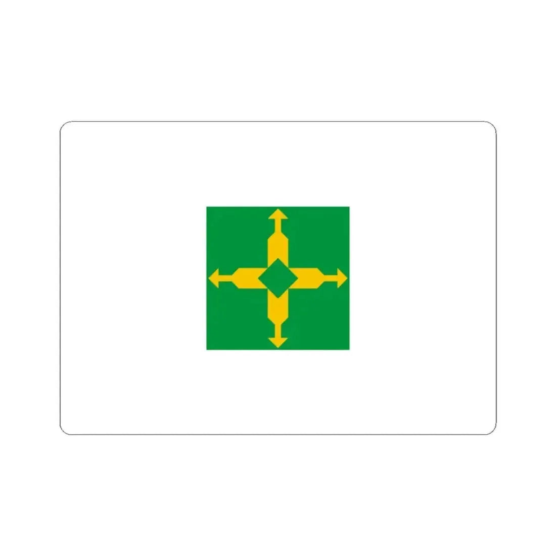 Flag of the Federal District Brazil - STICKER Vinyl Kiss-Cut Decal 3 Inch White - The Sticker Space