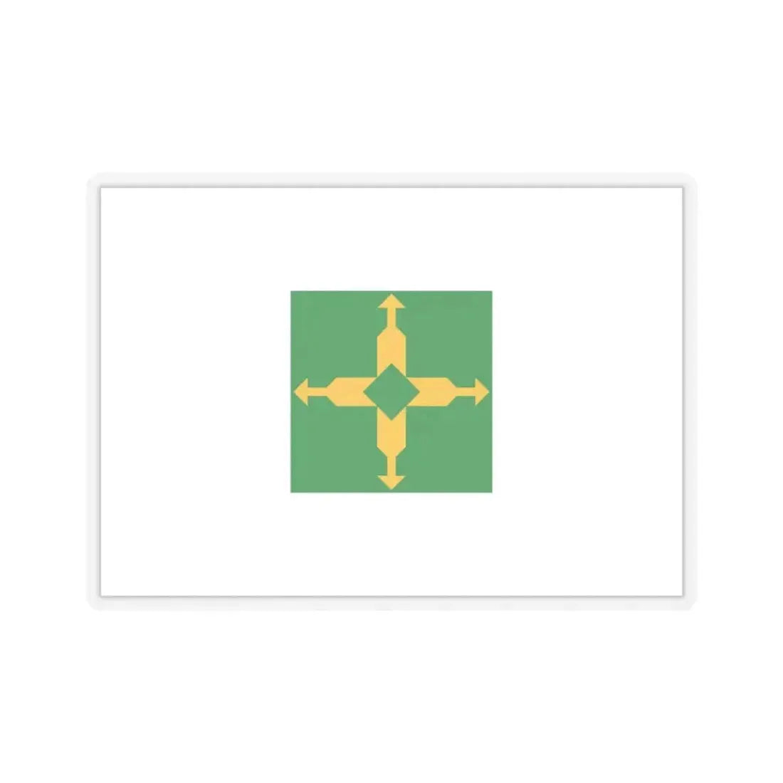 Flag of the Federal District Brazil - STICKER Vinyl Kiss-Cut Decal 4 Inch Transparent - The Sticker Space