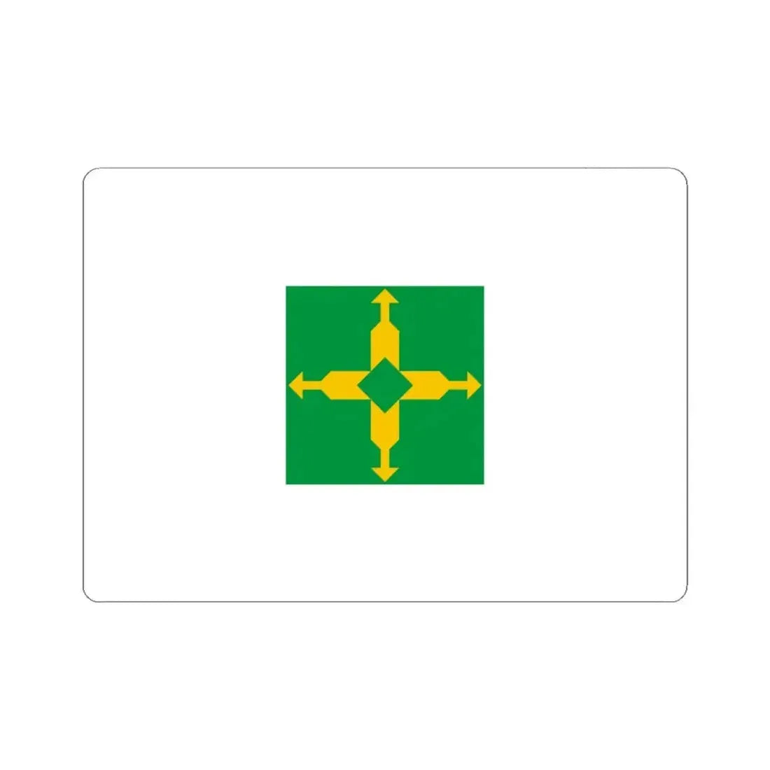 Flag of the Federal District Brazil - STICKER Vinyl Kiss-Cut Decal 4 Inch White - The Sticker Space