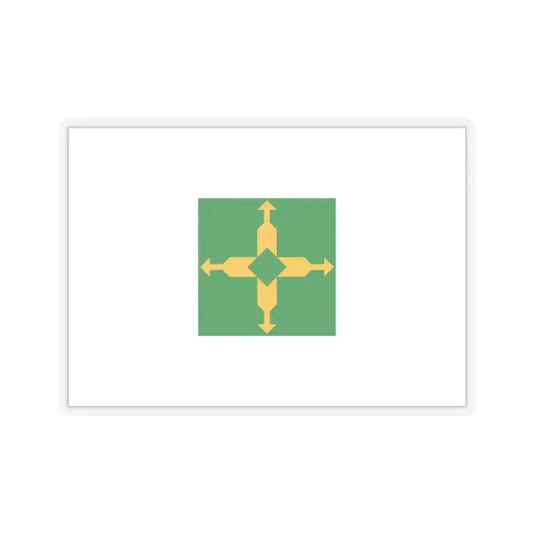 Flag of the Federal District Brazil - STICKER Vinyl Kiss-Cut Decal 6 Inch Transparent - The Sticker Space