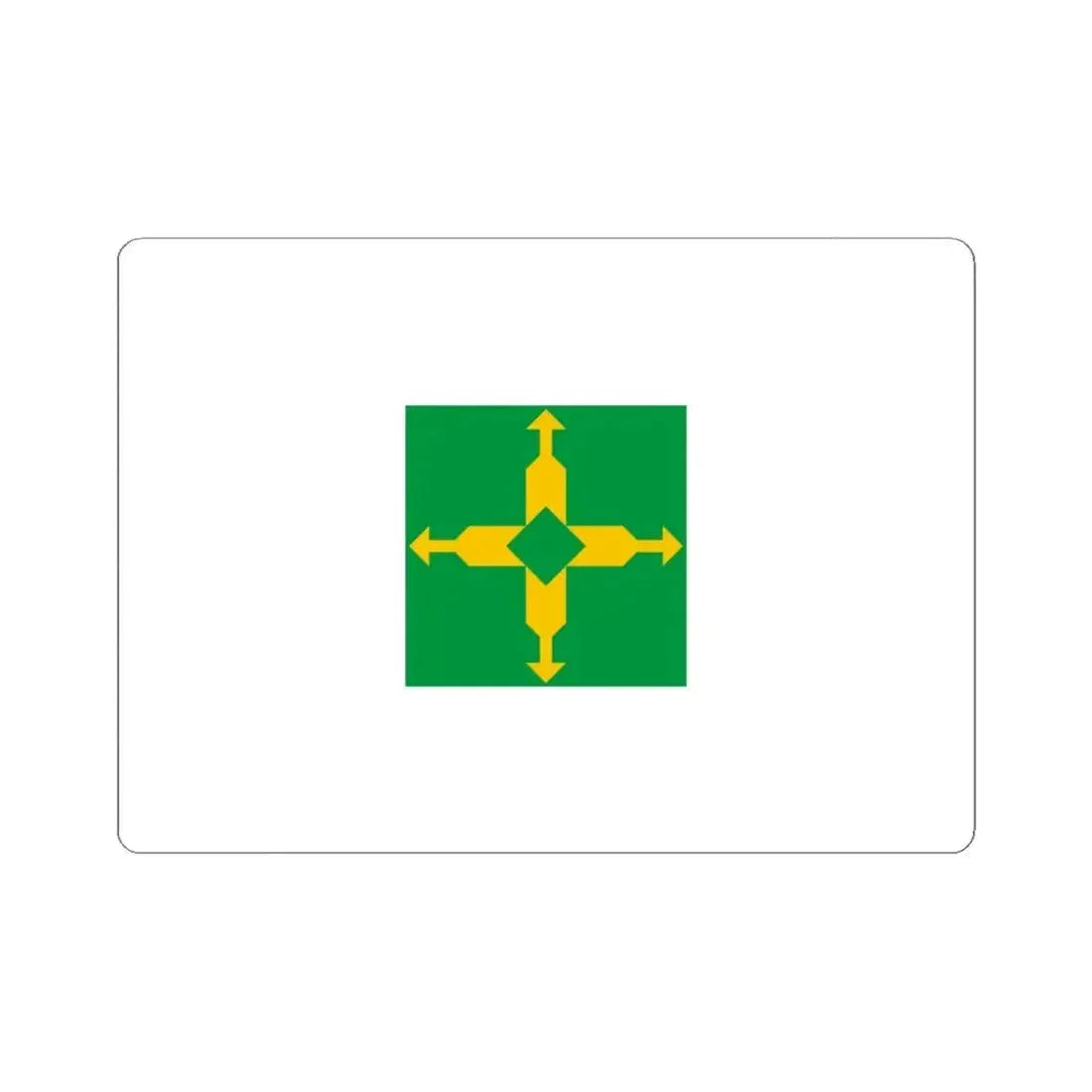 Flag of the Federal District Brazil - STICKER Vinyl Kiss-Cut Decal 6 Inch White - The Sticker Space