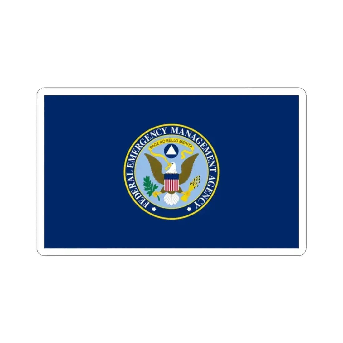 Flag of the Federal Emergency Management Agency (United States) STICKER Vinyl Kiss-Cut Decal 2 Inch White - The Sticker Space