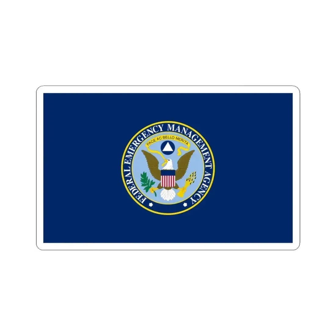 Flag of the Federal Emergency Management Agency (United States) STICKER Vinyl Kiss-Cut Decal 3 Inch White - The Sticker Space