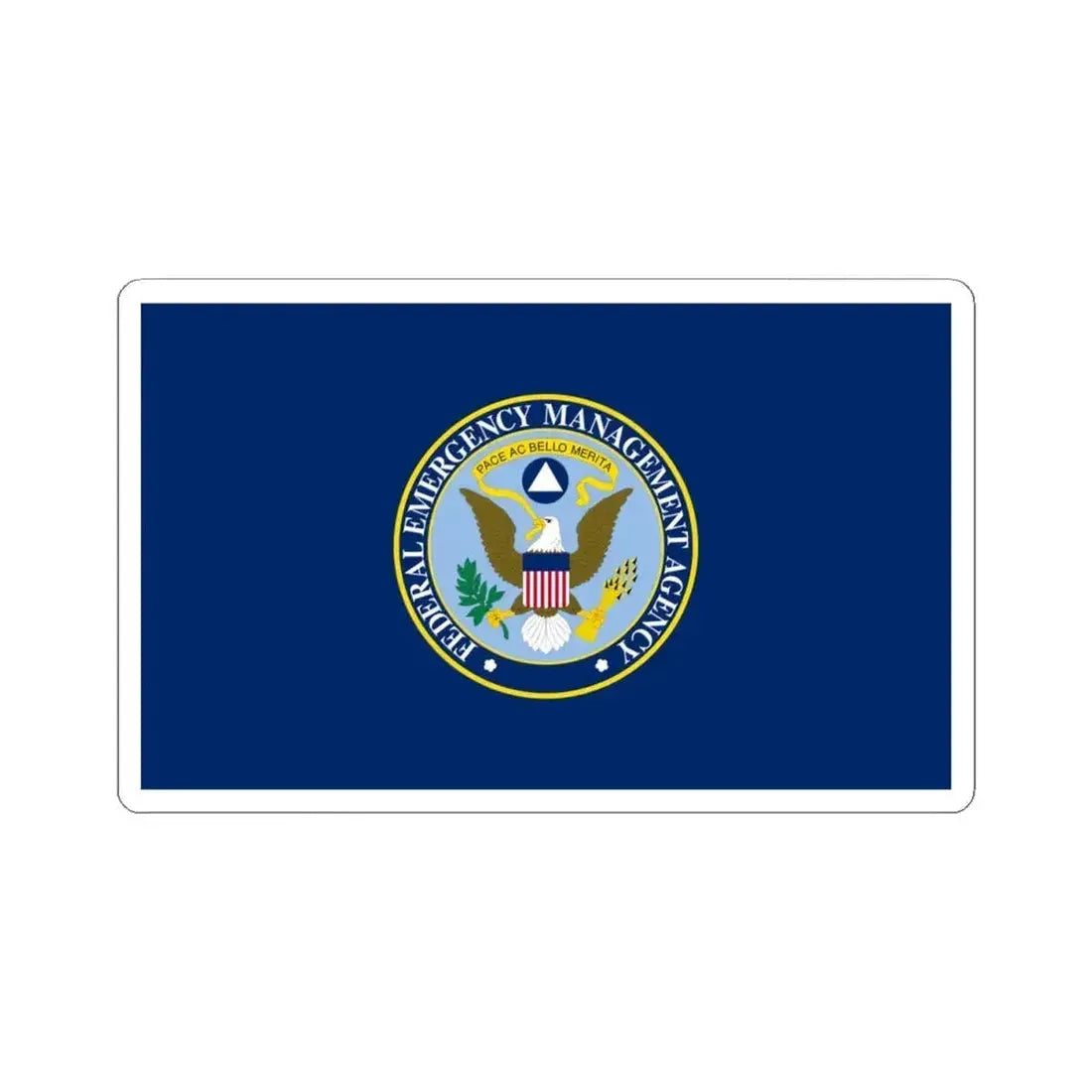 Flag of the Federal Emergency Management Agency (United States) STICKER Vinyl Kiss-Cut Decal 4 Inch White - The Sticker Space