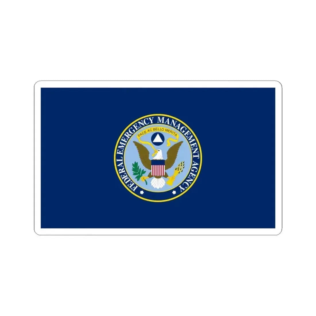 Flag of the Federal Emergency Management Agency (United States) STICKER Vinyl Kiss-Cut Decal 6 Inch White - The Sticker Space