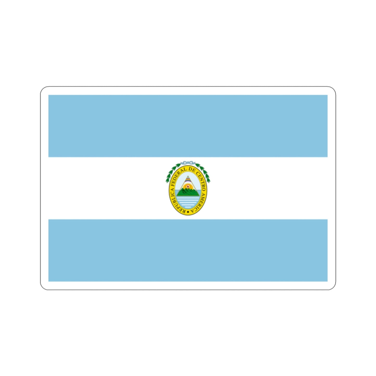 Flag of the Federal Republic of Central America STICKER Vinyl Die-Cut Decal-2 Inch-The Sticker Space