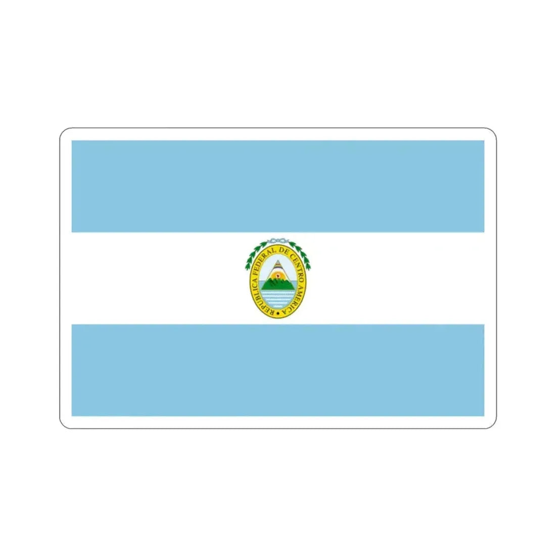 Flag of the Federal Republic of Central America STICKER Vinyl Die-Cut Decal 2 Inch - The Sticker Space