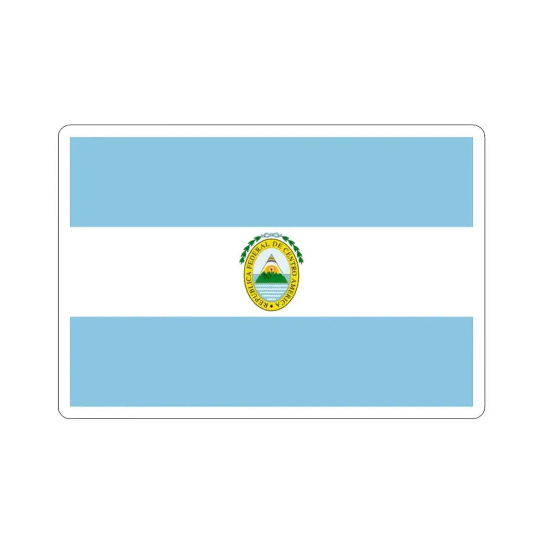 Flag of the Federal Republic of Central America STICKER Vinyl Die-Cut Decal 2 Inch - The Sticker Space