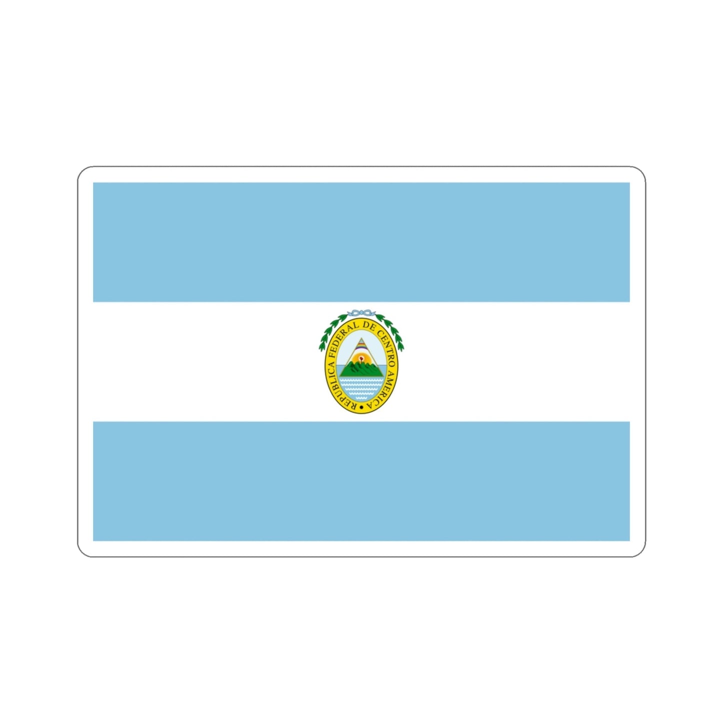 Flag of the Federal Republic of Central America STICKER Vinyl Die-Cut Decal-3 Inch-The Sticker Space