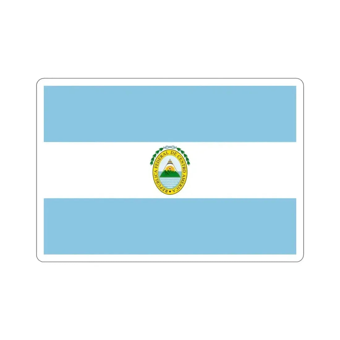 Flag of the Federal Republic of Central America STICKER Vinyl Die-Cut Decal 3 Inch - The Sticker Space