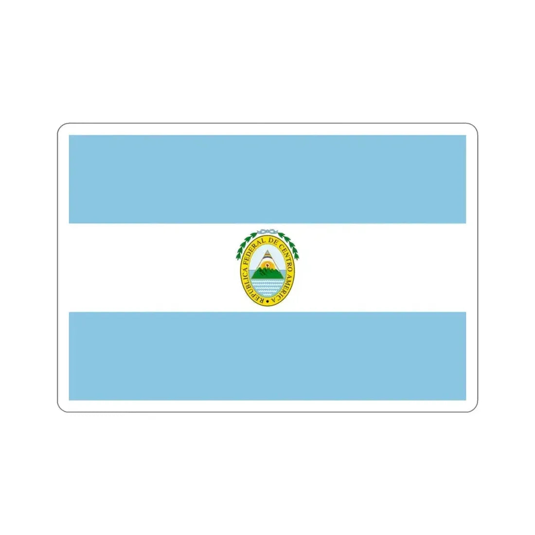 Flag of the Federal Republic of Central America STICKER Vinyl Die-Cut Decal 3 Inch - The Sticker Space