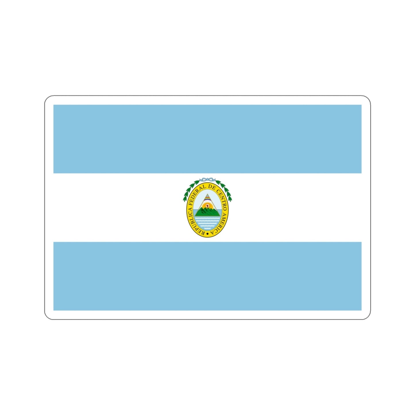 Flag of the Federal Republic of Central America STICKER Vinyl Die-Cut Decal-4 Inch-The Sticker Space