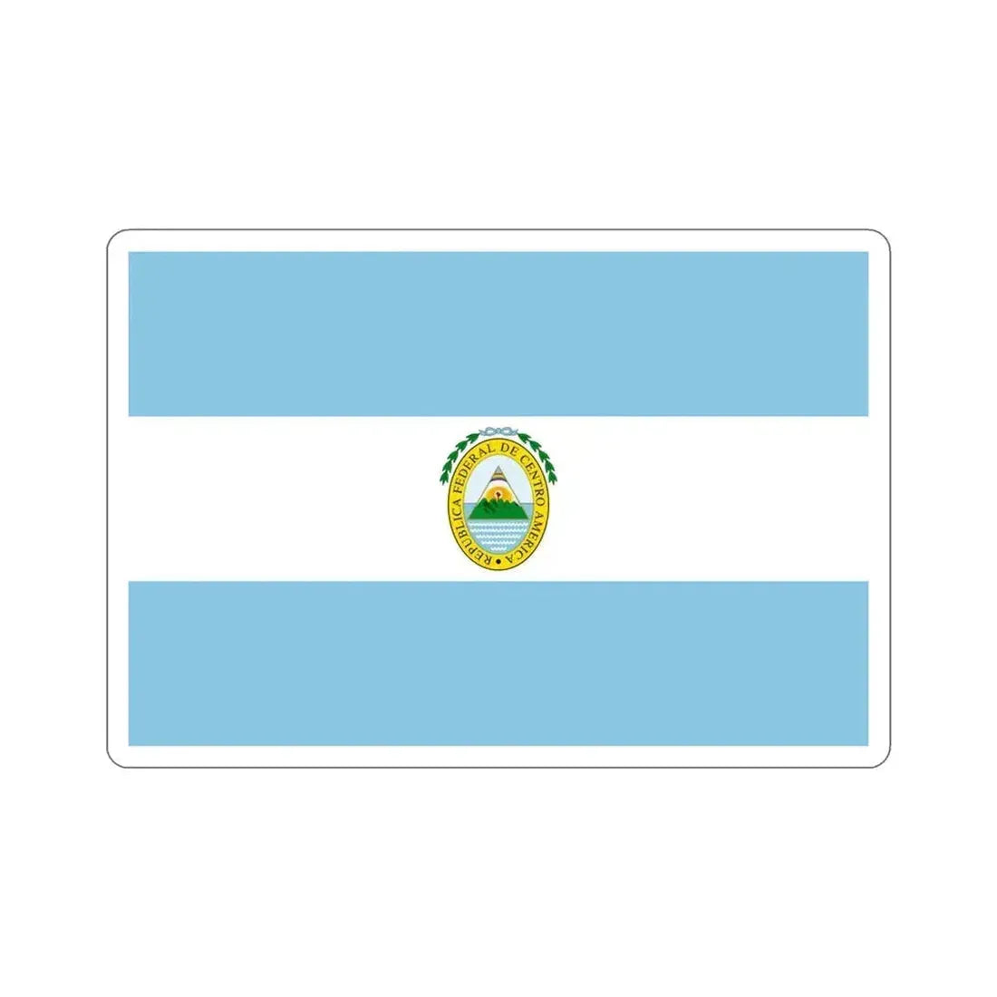 Flag of the Federal Republic of Central America STICKER Vinyl Die-Cut Decal 4 Inch - The Sticker Space